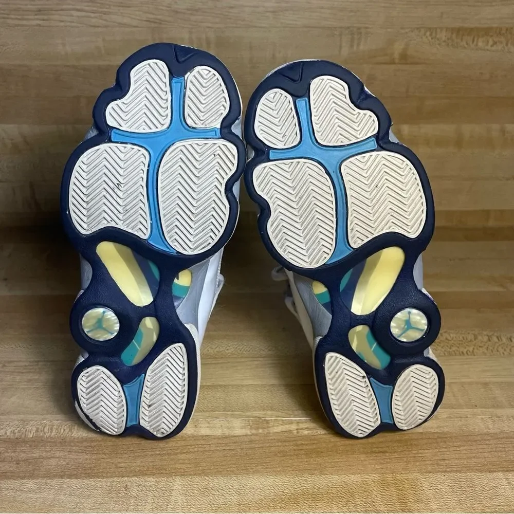 Air Jordan 6 Rings Medium Grey/VVD Blue White CNCRD 323399-041 5Y Womens 6.5